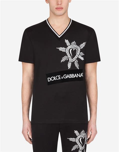 dolce gabbana v neck t shirt|dolce gabbana formal shirts.